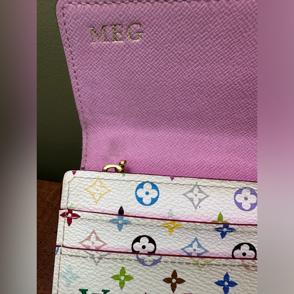 Louis Vuitton White Murakami Sarah wallet multicolor with pink interior - Picture 9 of 17